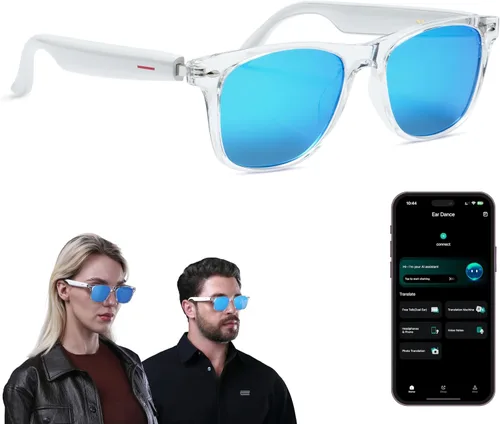 Miniatura 9 de LIMU Gafas de sol inteligentes Gen 5 AI – Gafas de sol inteligentes de diseño alemán con intérprete de IA en tiempo real, audio Bluetooth de oreja