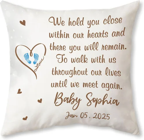 Miniatura 14 de Hyturtle Almohada conmemorativa personalizada para bebé (bebé conmemorativo 1)