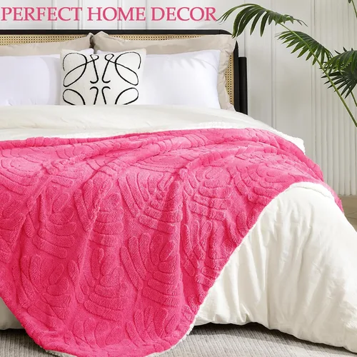 Miniatura 4 de Whale Flotilla - Manta de forro polar Sherpa tamaño King para cama, 90x104 pulgadas, mantas reversibles ligeras para todas las estaciones, suaves