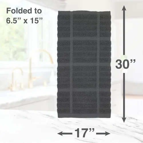 Miniatura 5 de All-Clad Toalla de Cocina Sólida: Altamente Absorbente, Súper Suave de Larga Duración - 100% Algodón, Paño de Cocina de 17"x30" para Limpiar y Secar