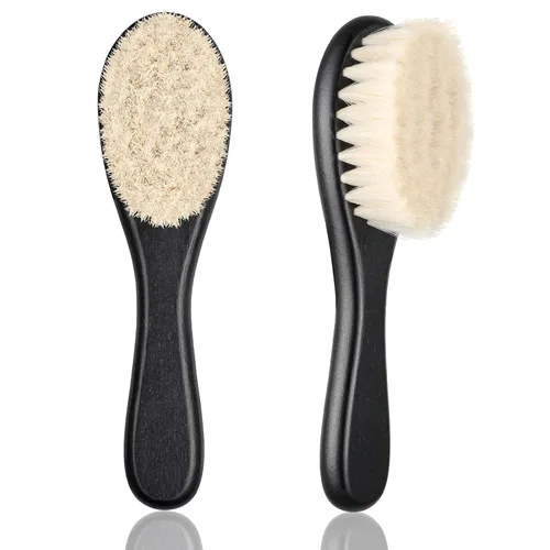 Miniatura 2 de Shappy 2 piezas de cepillo de peluquero para hombre, cepillo de barba para el cuello, herramienta de aseo suave con mango de madera para kits