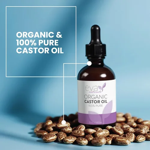 Miniatura 6 de Eva Naturals Aceite de ricino 100 % puro, prensado en frío para el crecimiento de pestañas, cejas, cabello y pestañas, gotas de suero más gruesas