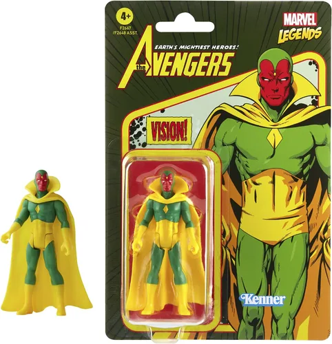 Miniatura 2 de Marvel Hasbro Legends - Figura de acción Retro 375 Collection Vision de 3.75 pulgadas, color amarillo