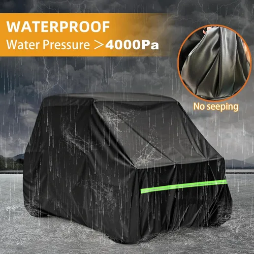 Miniatura 4 de Funda para UTV de 2 a 3 plazas, impermeable, resistente, 600D, lado a lado, compatible con Polaris RZR Ranger Can-Am Defender Teryx Pioneer