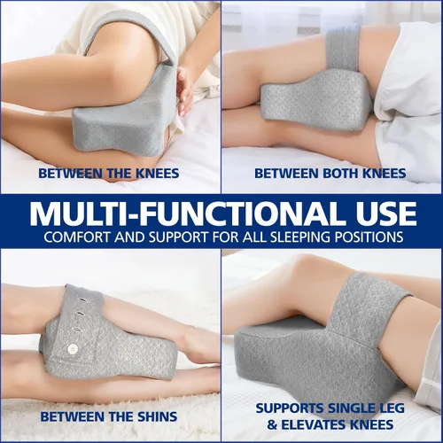 Miniatura 6 de WR - Almohada de rodilla para dormir de lado, almohada de espuma viscoelástica para dormir circulación sanguínea y elevar la alineación