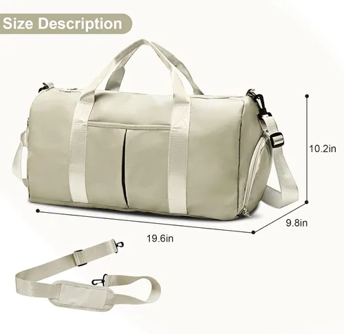 Miniatura 2 de ZGWJ Bolsa de viaje con relleno de hombro, impermeable, para mujeres y hombres, para natación, deportes, viajes, gimnasio, bolsa plegable