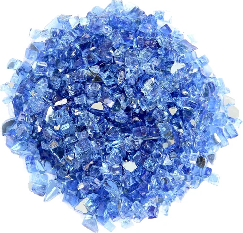 Miniatura 30 de Hiland RGLASS-AQ Vidrio para Hoguera en Aqua, Clasificación de Temperatura Extrema, Bueno para Propano o Gas Natural, 10 Libras, 10 lb (Paquete de 2)