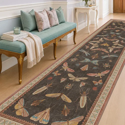 Miniatura 103 de Hazo Haus Alfombra de Baño Bohemia Lavable 2x3, Alfombras Pequeñas para Cocina, Tocador, Puerta Principal Entrada Interior, Antideslizante Pelo Bajo