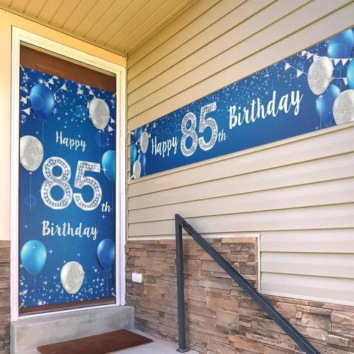 Miniatura 36 de Juego de carteles de feliz cumpleaños número 100 para puerta, porche, decoración de cumpleaños de 100 años, suministros de fiesta para hombres