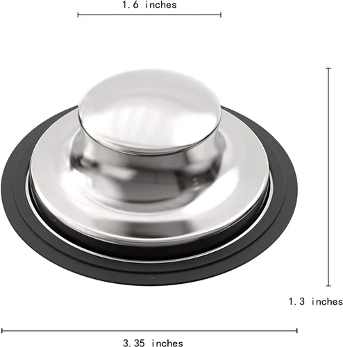 Miniatura 2 de Tapón de eliminación de basura, tapón de fregadero de cocina, cubierta universal de enchufe de fregadero de 3.35 pulgadas para drenaje de brida