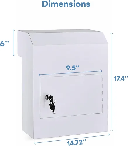 Miniatura 3 de flybold Caja de bloqueo para llaves a través de la puerta, resistente a la lluvia, para negocios, con llaves de bloqueo tubular, deflector, evita