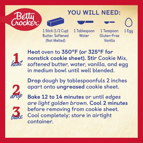 Miniatura 5 de Betty Crocker Mezcla de galletas con chispas de chocolate sin gluten, 19 onzas (paquete de 6)