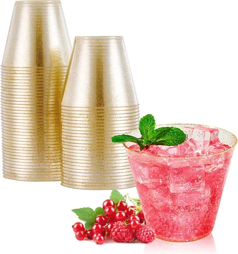 Miniatura 8 de JOLLY CHEF Vasos de plástico desechables transparentes de 8 onzas, paquete de 200 vasos de plástico transparente resistentes perfectos para bodas