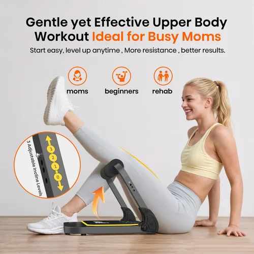 Miniatura 6 de ZIWWVY Máquina de abdominales plegable, banco ajustable para gimnasio en casa, capacidad de 300 libras, equipo de entrenamiento portátil