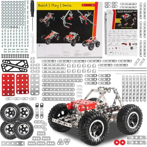 Conjunto Erector para Niños - Niñas | Kits de Modelos de Metal para Adultos, Adolescentes y Niños Avanzados Juguetes STEM | Construye un Coche,