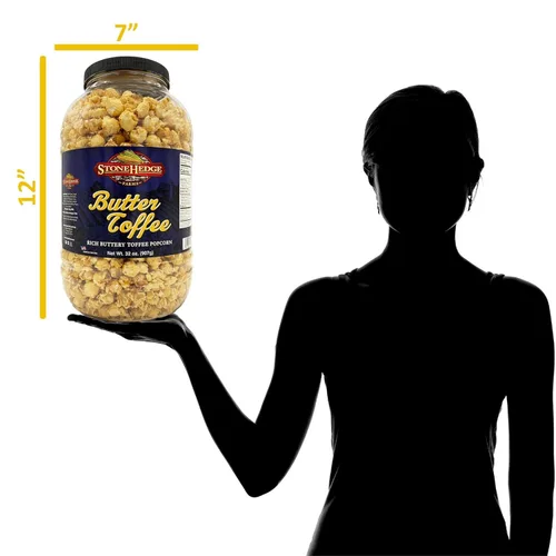 Miniatura 6 de Palomitas con sabor a mantequilla y toffee de Stonehedge Farms Tubo grande de 32 oz Perfecto para fiestas y Navidad Snacks dulces en granel
