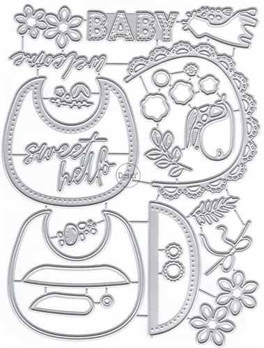 Miniatura 17 de DzIxY Mochila Zapatos Troqueles de corte de metal para kit de fabricación de tarjetas, troqueles de papel en relieve, plantillas de máquina de 8