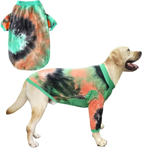 Miniatura 7 de Camisetas de algodón para perros, con estampado de dinosaurios, pijamas para mascotas, transpirable, ropa elástica para perros pequeños