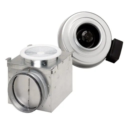 Fantech - 40571 Serie PB190 Rejilla pequeña de 7 pulgadas de ancho 12, altura 11, profundidad 23, EE. UU., Kit de ventilador de baño en línea, bajo