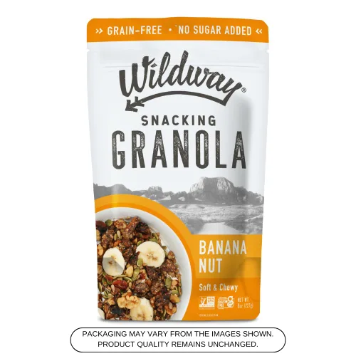Miniatura 7 de Wildway Granola Keto Nuez de plátano Cereal certificado sin gluten, sin granos, vegano, bajo en carbohidratos Sin azúcar añadido Apto