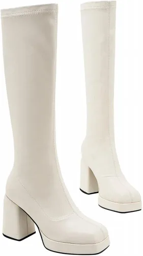 Miniatura 3 de JINFAXIE Botas altas hasta la rodilla con plataforma para mujer