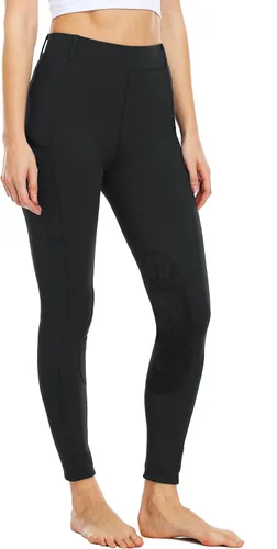Miniatura 2 de Willit Mallas de equitación para mujer, pantalones de equitación ecuestre, pantalones de equitación, mallas escolares con bolsillos con cremallera