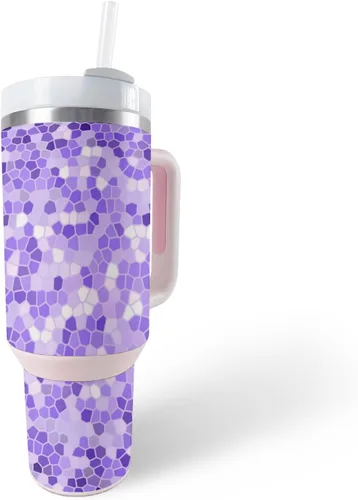 Miniatura 33 de MightySkins Skin - Vaso de vinilo compatible con Stanley The Quencher H2.0 FlowState de 40 onzas, color turquesa sólido, funda protectora, duradera