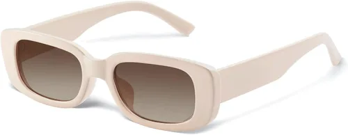 JASPIN Lentes de sol rectangulares para mujeres y hombres, modernos Y2K retro de los años 90, protección UV400, marco cuadrado fresco