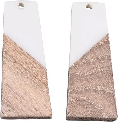 Miniatura 22 de Mega Pet Colgante de resina y madera de nogal para hacer joyas de bricolaje