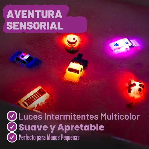 Miniatura 4 de Tub Works® Emergency™ Cars - Juguetes de baño iluminados, paquete de 6 Juguetes iluminados activados por agua parpadean y cambian