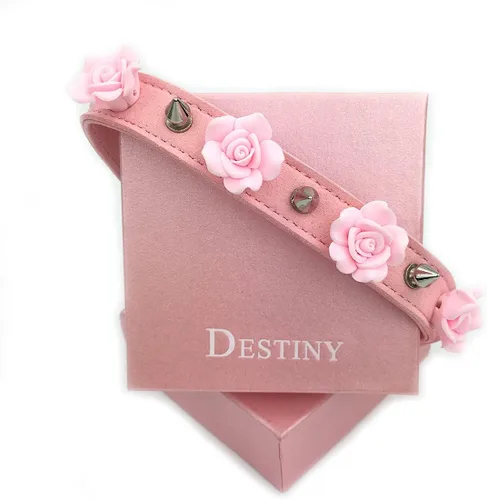 Miniatura 8 de Destiny Love Gargantilla hecha a mano con flor de rosa, collar de terciopelo con caja para mujeres y hombres