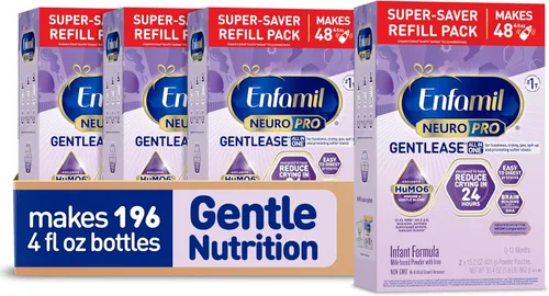Enfamil NeuroPro Gentlease para aliviar el malestar, el llanto, los gases y el reflujo en 24 horas, proteínas más pequeñas para una fácil digestión,