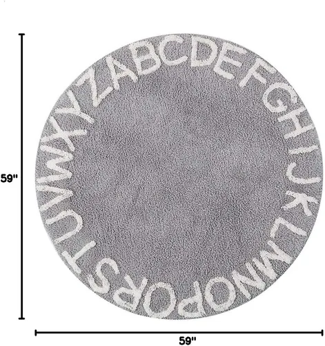 Miniatura 3 de blue page ABC - Alfombra para habitación de niños, alfombra circular para bebé, niño y niña