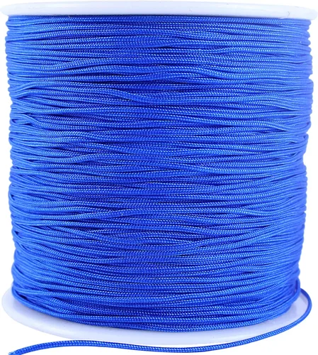 Miniatura 89 de KONMAY 1 rollo de cuerda de nailon para hacer pulseras de 150 yardas, trenzado de nailon Shamballa Macramé/cordón de cuentas de 0.4mm, cordón
