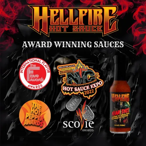 Miniatura 7 de Hellfire Fear This! Salsa picante galardonada Carolina Reaper de 5.0 fl oz