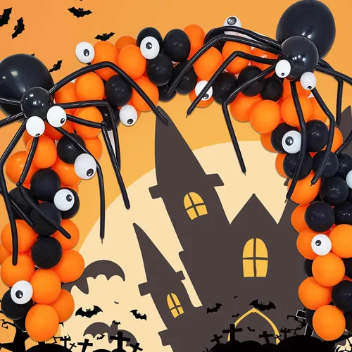 Miniatura 5 de Globos Naranjas Paquete de 100 de 12 pulgadas Globos de Látex Engrosados de Halloween Naranjas Globos Redondos de Helio para Halloween Cumpleaños