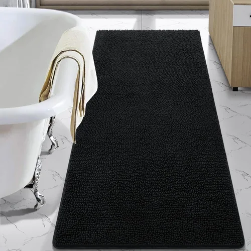 Miniatura 14 de LOCHAS Alfombra de Baño de Lujo Lanuda Tapete de Baño 24 x 17 Pulgadas, Alfombras de Baño Lavables Antideslizantes para Baño y Ducha, Alfombras