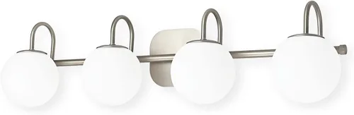 Miniatura 12 de Moderna lámpara negra para tocador de baño, accesorios de iluminación de 3 luces, marco y pantalla de globo de vidrio blanco leche, aplique de pared