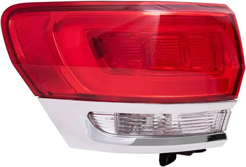 Miniatura 3 de Brock Conjunto de luz trasera lateral del conductor de repuesto con bisel cromado compatible con Grand Cherokee Laredo/Limited/Overland/Summit