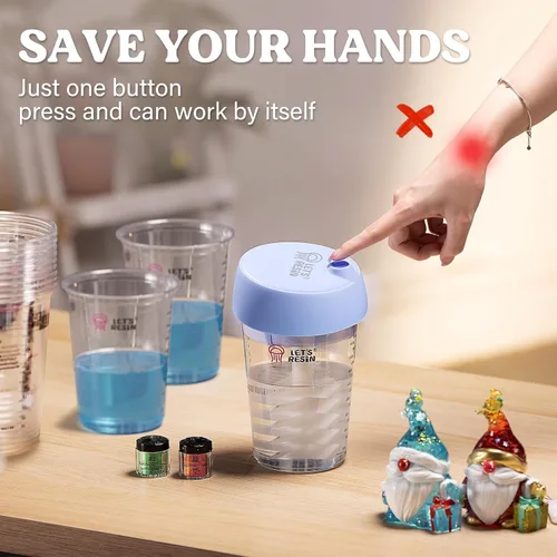 Miniatura 2 de LET'S RESIN Mezclador automático de resina, mezclador epoxi fácil de limpiar, agitador eléctrico para mezcla de 24 onzas líquidas, suministros