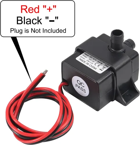 Miniatura 3 de DIANN Mini bomba de agua sumergible DC 12 V pequeña bomba de fuente (4.8 W 240 L/H) con tubo de 3.3 pies 0.315x0.394 in para fuente de acuario