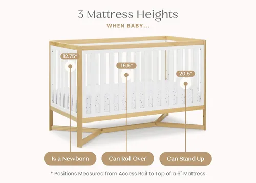 Miniatura 9 de Delta Children Tribeca - Cuna convertible 4 en 1, color blanco bianca/natural