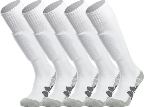 Miniatura 35 de APTESOL - Calcetas de fútbol hasta la rodilla (paquetes de 1/3/5) Calcetas acojinadas para niños, jóvenes, adultos, para equipos deportivos OTC