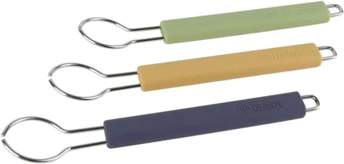 Miniatura 6 de Redecker Mango de cepillo para platos, acero inoxidable y silicona, azul oscuro, sistema patentado de cabezal reemplazable, fabricado en Alemania