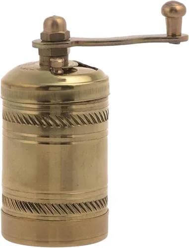 Miniatura 21 de Molinillo manual de cobre antiguo para granos de café árabes griegos turcos y sal de pimienta de especias, latón