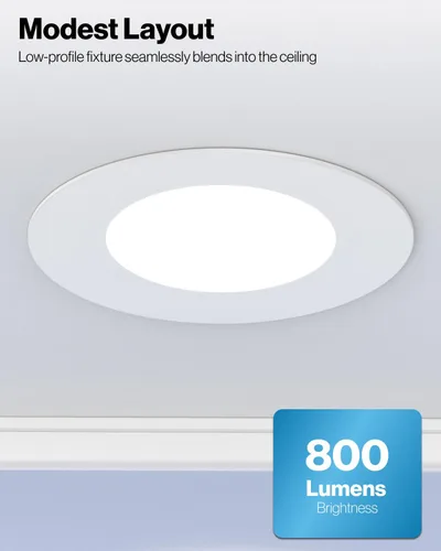 Miniatura 2 de Sunco Paquete de 24 Luces LED Empotradas Planas de 4 Pulgadas, Iluminación Retrofit para Techo Can, 800 LM, CCT Seleccionable