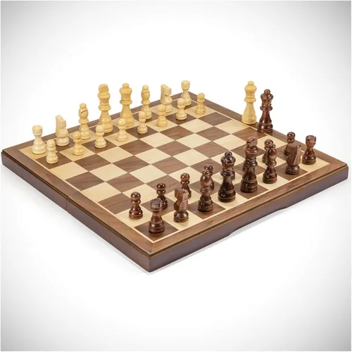 Miniatura 8 de Juego de ajedrez Juego de mesa de madera con almacenamiento para adultos de madera