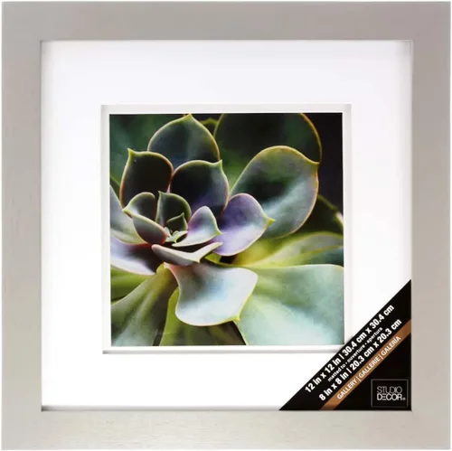 Miniatura 5 de Studio Décor® - Marco de pared gris con paspartú doble