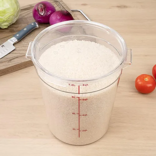 Miniatura 4 de Restaurantware Met Lux - Contenedor de almacenamiento de alimentos de 8 cuartos de galón, 1 recipiente redondo de almacenamiento comercial, tapa se