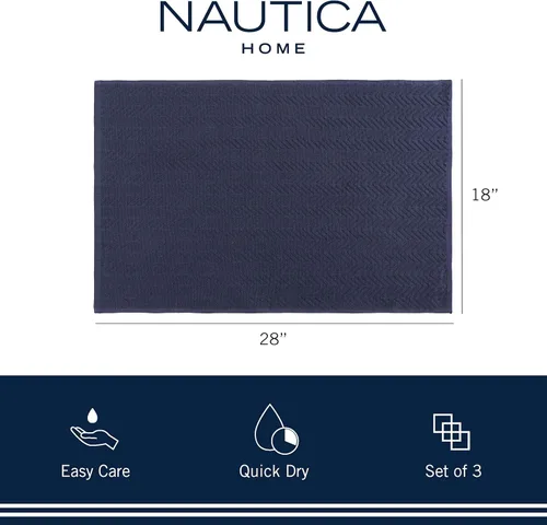 Miniatura 2 de Nautica Toallas de cocina 100% algodón, paños de limpieza reutilizables superabsorbentes, paños de cocina, toallas de mano para secar platos, juego